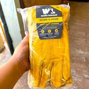 Xl heavy duty cowhide gloves 3pk
